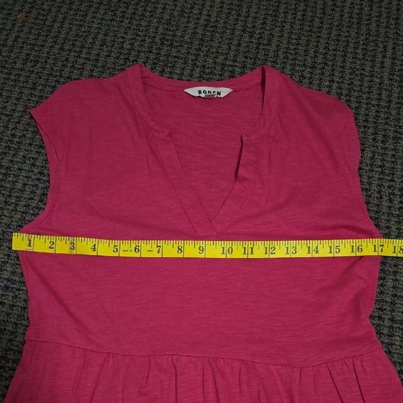 Boden Pink Pleated Midi Sundress with Flutter Cap Sleeves - Picture 9 of 10